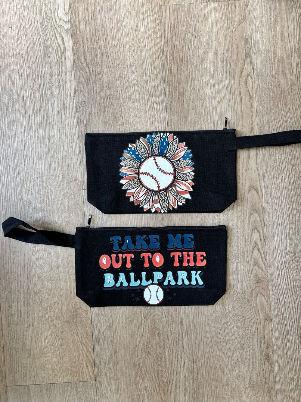Set of 2 Baseball Wristlet / Pouches!